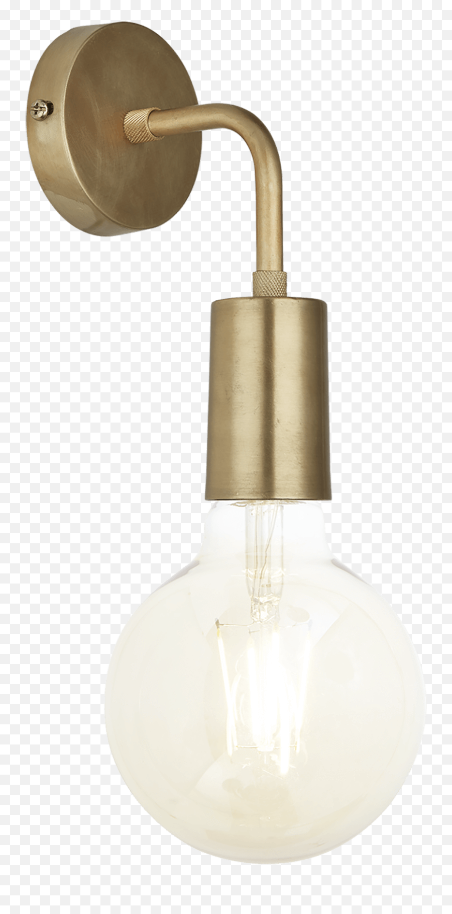 Sleek Edison Wall Light - Brass Medene Svetlo Na Zed Png,Wall Png