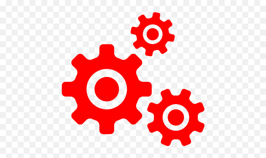 Product Installation - Robot Thinking Clipart Png,Red Gear Icon
