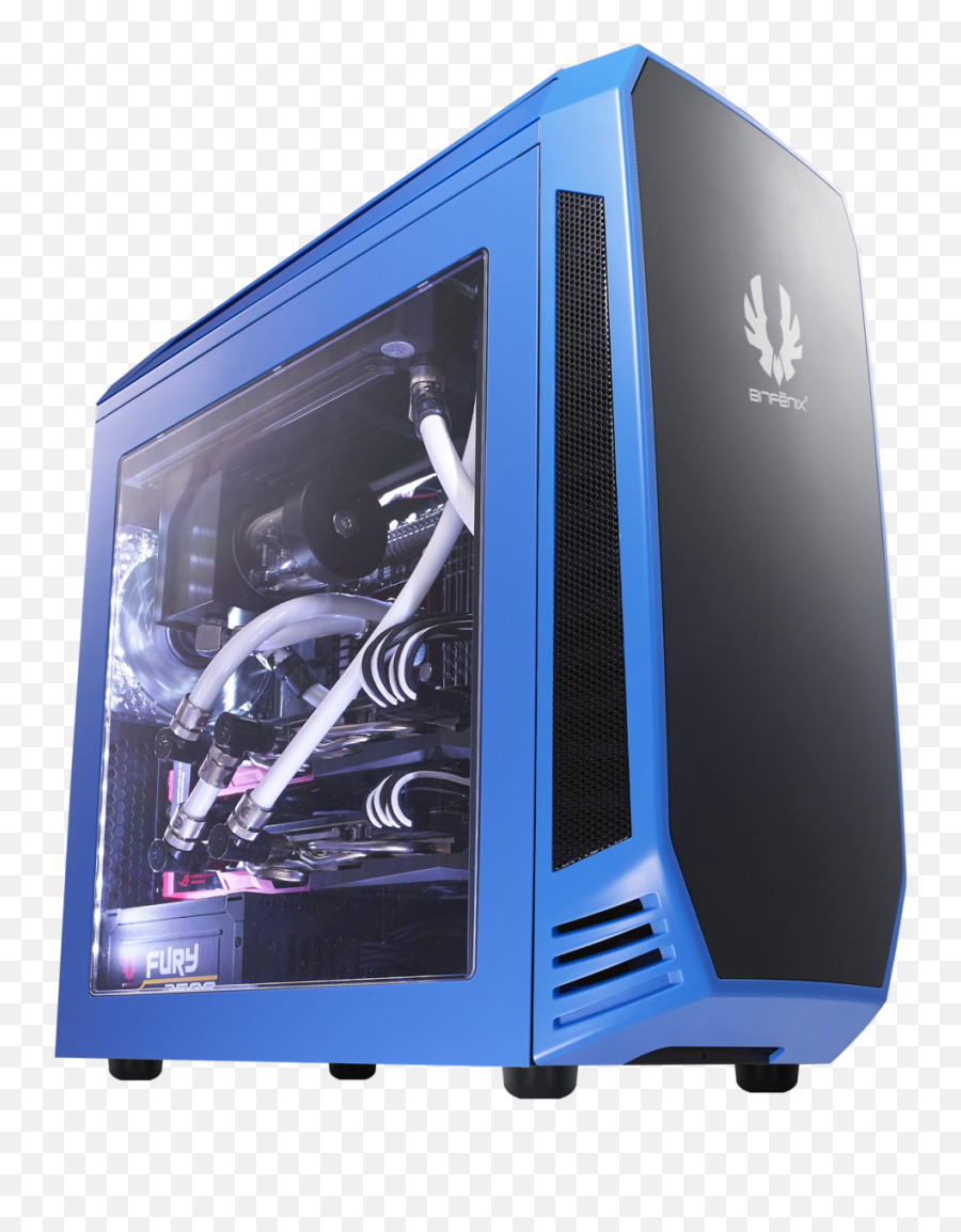 Bitfenix Aegis Blue Windowed Side Panel Icon Display Micro - Atx Gaming Chassis Yellow Pc Gaming Case Png,Chassis Icon