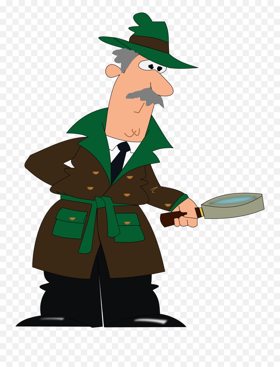 Detective Cartoon Magnifying - Transparent Detective Png,Detective Png