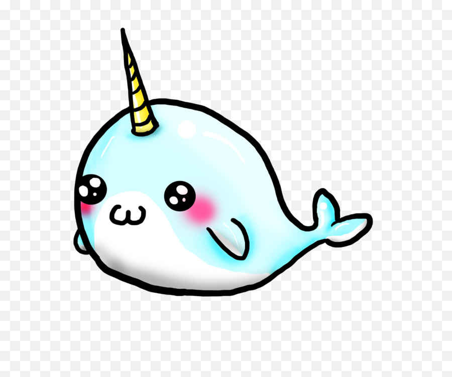 Library Of Narwhal With Mustache Graphic Stock Png - Easy Kawaii Unicorn Draw,Hitler Mustache Transparent