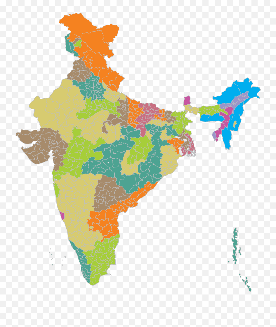 India Map Png Transparent Picture Mart - Map States Blank India,World Map Transparent Background
