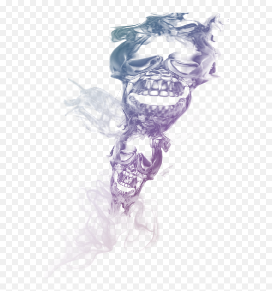 Smoke Art Png 2 Image - Smoke Skull Transparent,Rainbow Smoke Png