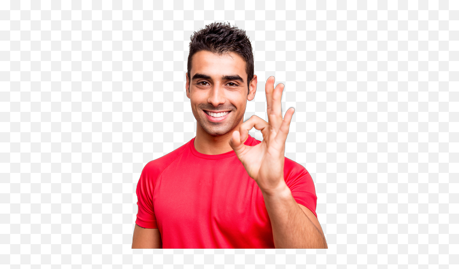 Man With Ok Symbol - Joanne Black Png,Ok Sign Png