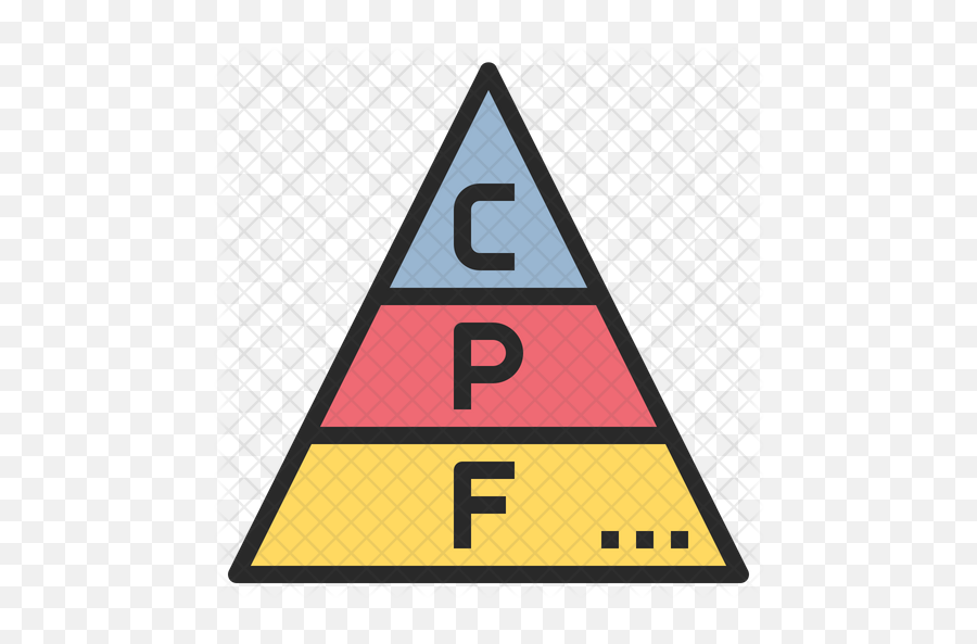Food Pyramid Icon Of Colored Outline - Fitness Hierarchy Of Needs Png,Food Pyramid Png