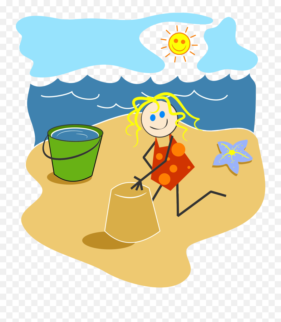Beach Clip Art Transparent Png Image - Girl On The Beach Clipart,Beach Clipart Png
