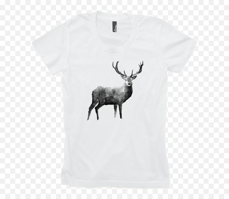 Download Womenu0027s Tribalstrong Watercolor Buck T - Shirt Elk Elk Png,Buck Png