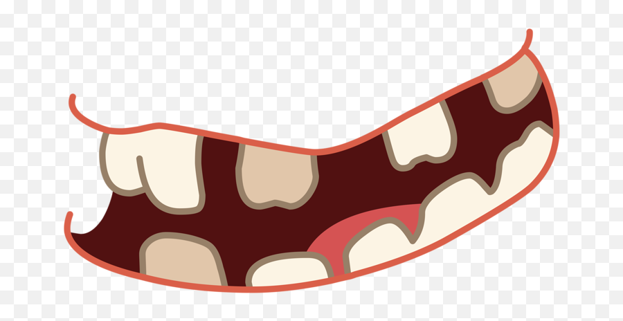 Mouth Cartoon Clip Art - Handpainted Teeth Png Download Cartoon Mouth With Teeth Png,Cartoon Mouth Png