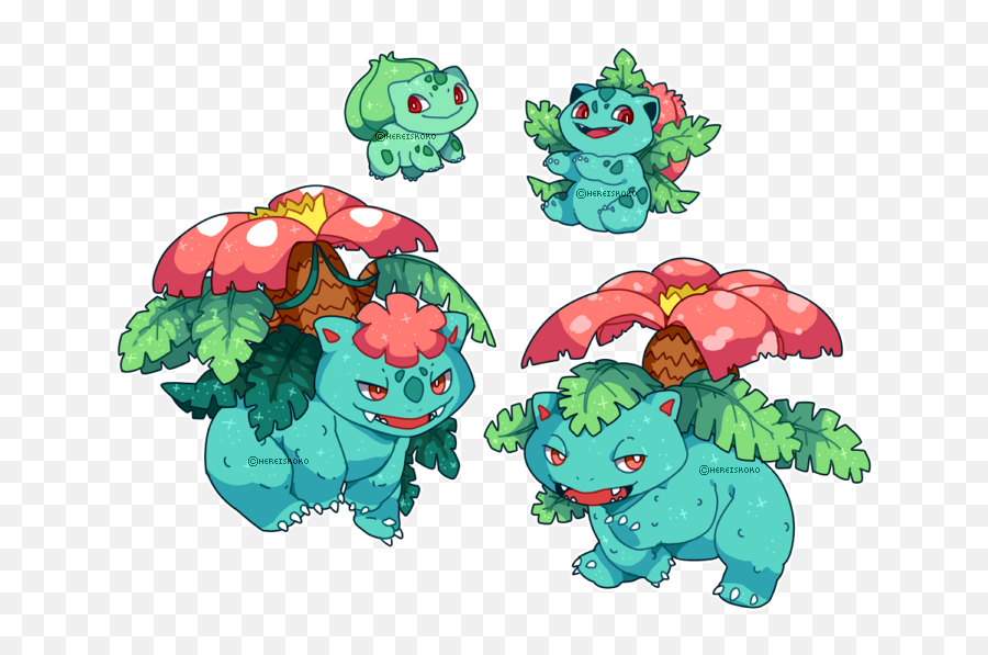 Download Bulbasaur Ivysaur Venusaur Y Mega - Venusaur Y Mega Venusaur Png,Bulbasaur Transparent