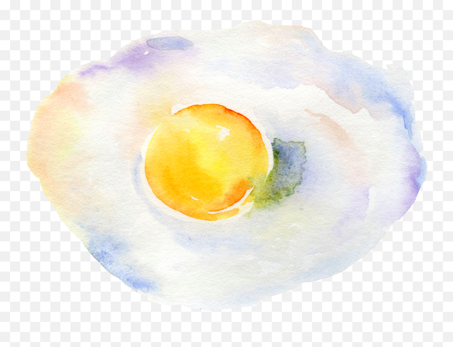 Poached Eggs Png Picture 595560 - Watercolor Paint,Fried Egg Png