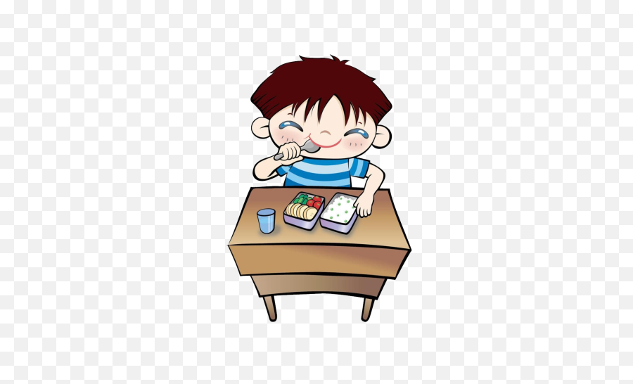 Student Eating Lunch Clip Art - Student Eat Food Clipart Eating Lunch Clipart Png,Food Clipart Png