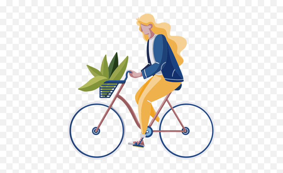 Woman Riding A Bike Flat Design - Transparent Png U0026 Svg Bike Flat Design,Bike Rider Png