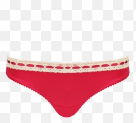 Lace Knicker Red U0026 Cream - Briefs Png,Thong Png