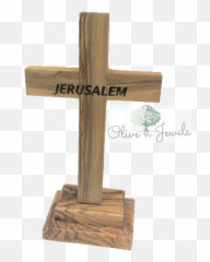 Standing Cross Olive Wood - png