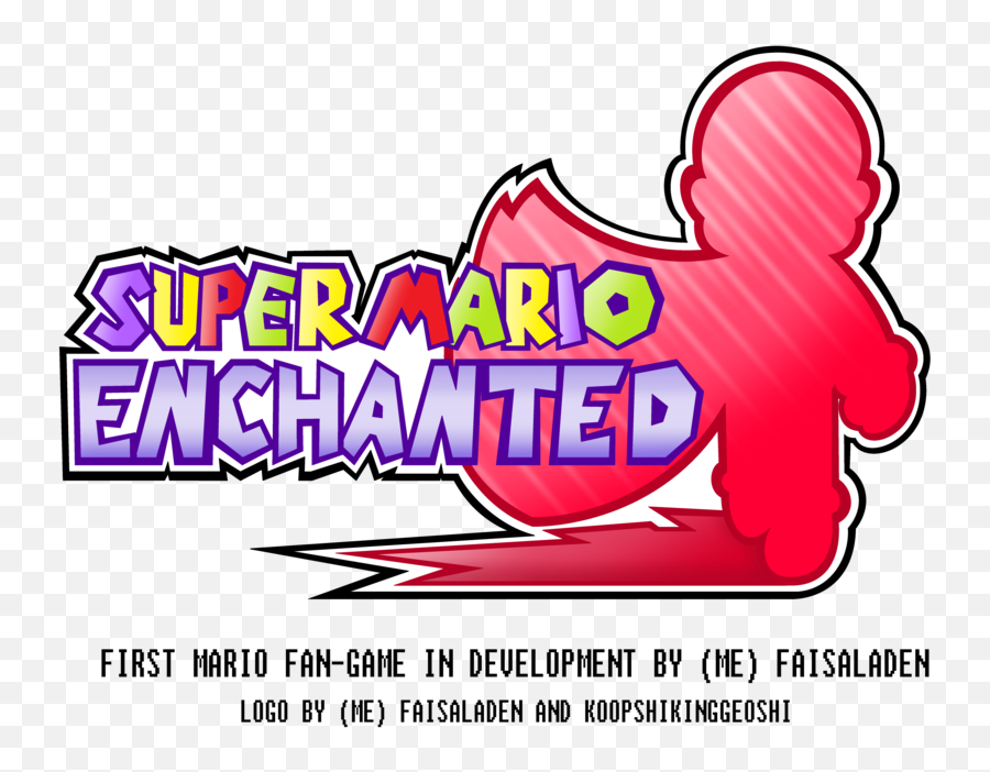 Download Hd Super Mario Enchanted 1st Logo Fan - Game Clip Art Png,Super Mario Logos