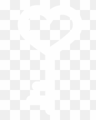 Download Hd Key - White Heart Png Transparent PNG Image