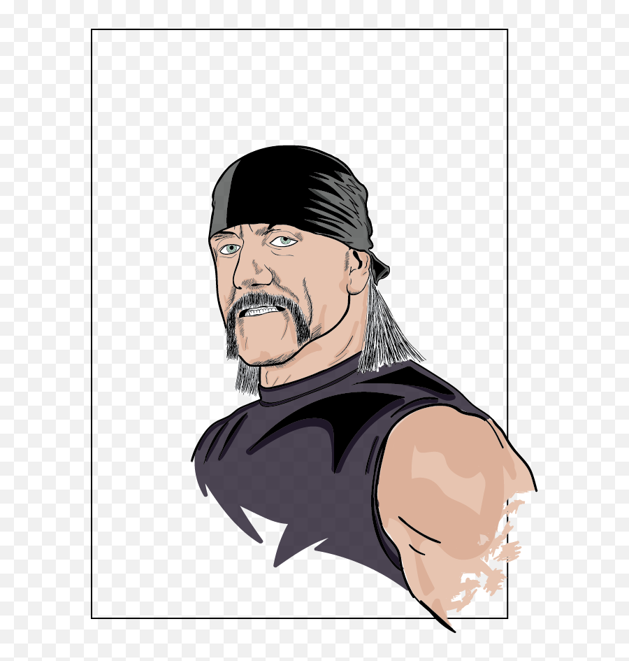 My Hulk Hogan Drawing Steemit - Hulk Hogan Cartoon Png,Hulk Hogan Png