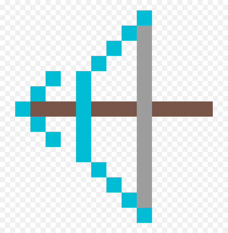 Minecraft Bow And Arrow - Pac Man Minecraft Pixel Art Png,Minecraft Bow Png