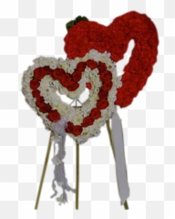 Download Hd Red White Double Heart - Embellishment png