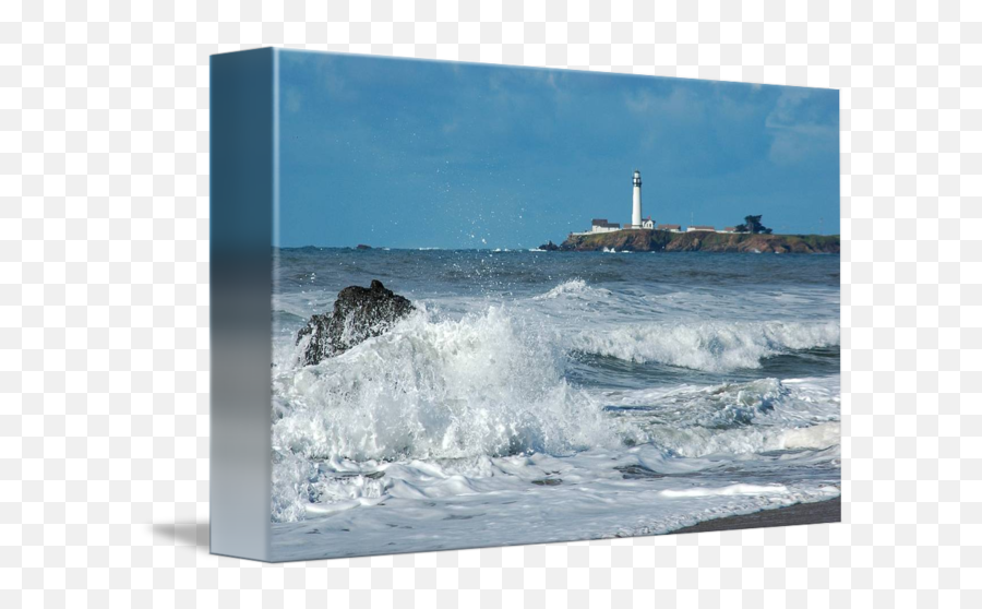 Pigion Point Lighthouse Wave Splash Santa Cruz By Bob Fike - Beacon Png,Wave Splash Png
