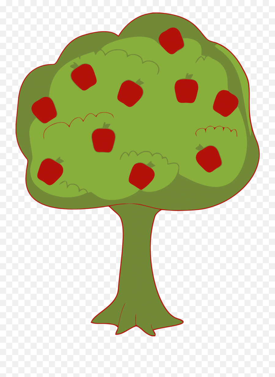 Red Apple Tree Clipart Png U2013 Clipartlycom - Clipart Apple Tree,Red Apple Png