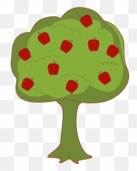 Red Apple Tree Clipart Png U2013 Clipartlycom - Clipart Apple Tree,Red Apple Png