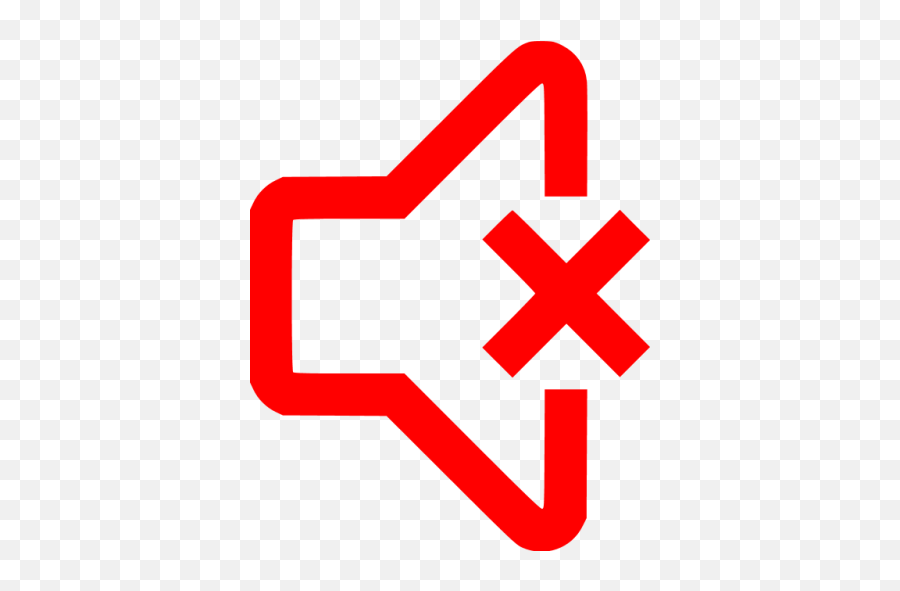 Red Mute 3 Icon - Red Mute Icon Png,Mute Png