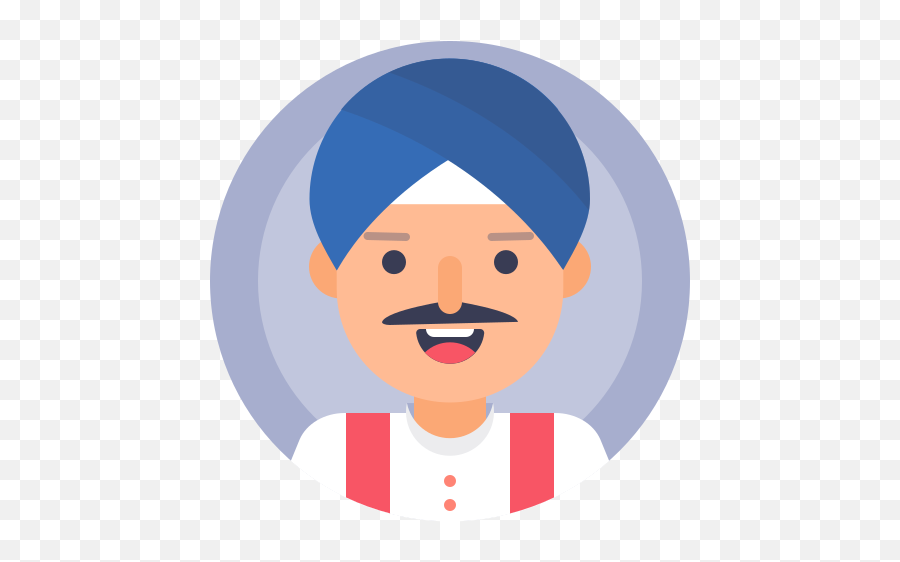 Indian Man Sikh Turban Free Icon Of - Indian Man Icon Transparent Png,Turban Png