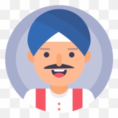 Indian Man Sikh Turban Free Icon Of - Indian Man Icon Transparent Png,Turban Png