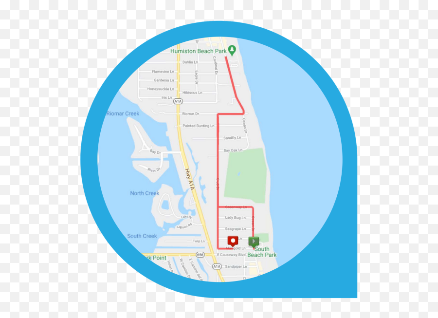 Vero Beach Triathlon Course Maps - Design Png,North South East West Icon