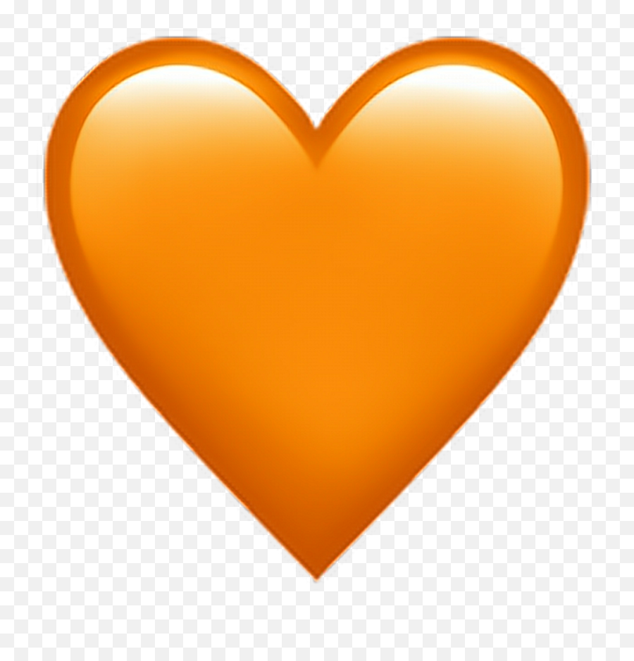 Orange Heart Emoji - Iphone Orange Heart Emoji Orange Heart Emoji Png,Hearts Emoji Png