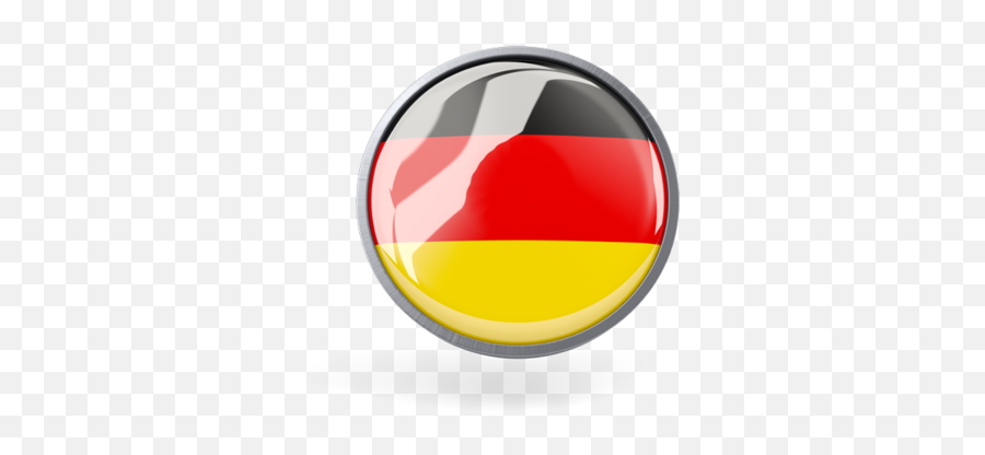 Metal Framed Round Icon Illustration Of Flag Germany Png