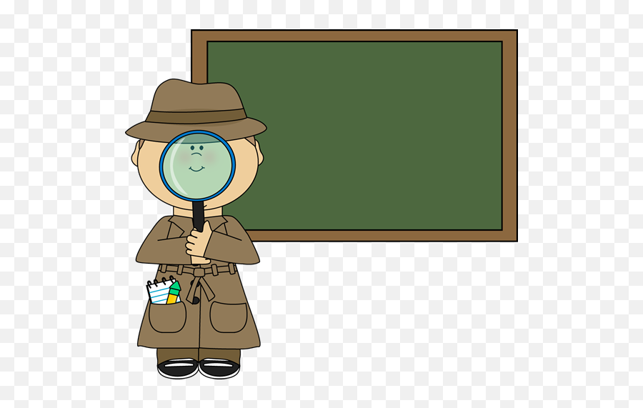 Detective With Magnifying Glass Clipart - Clipart Kid Detective Png,Detective Png