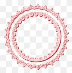 Circle Lace Download - Pink Border Transparent Background Abstract Png