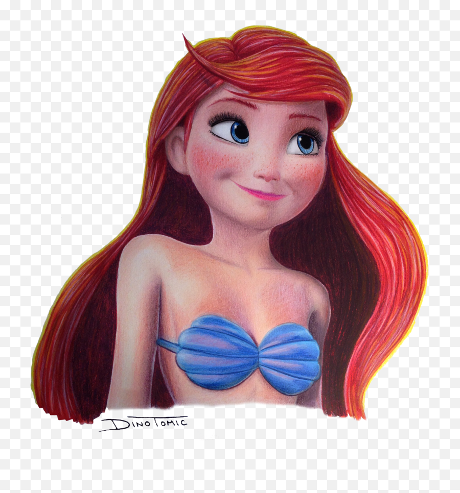 106 Frozen Ariel - Disney Characters Color Pencil Drawing Png,Ariel Png