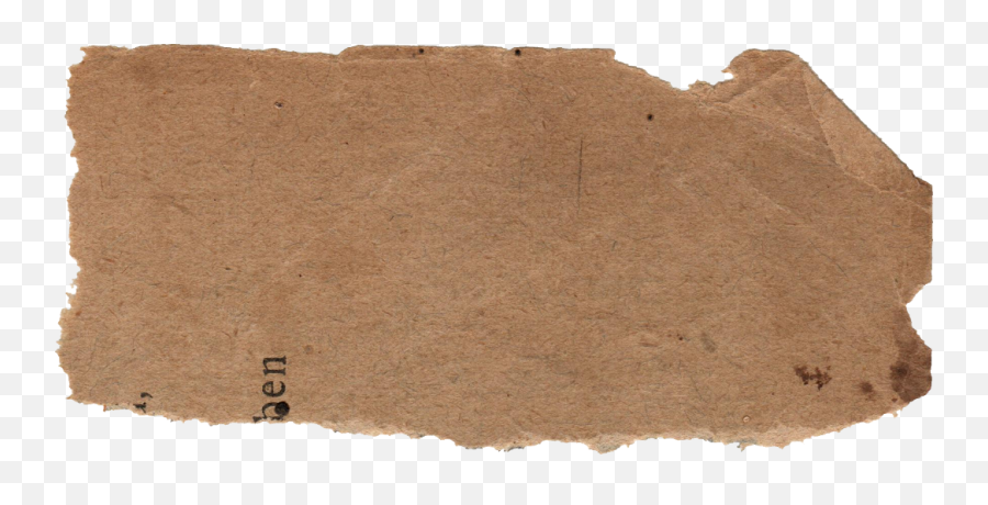 Old Brown Cardboard Ripped Paper Png - Old Ripped Paper Png,Ripped Paper Png
