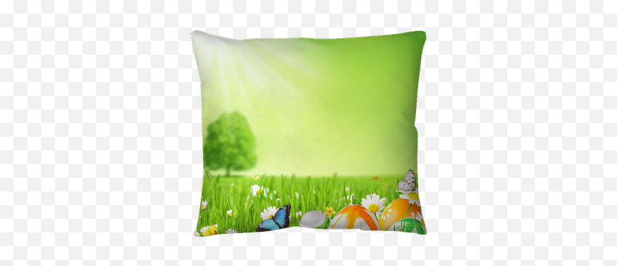 Easter Eggs In Grass Throw Pillow U2022 Pixers - We Live To Change Easter Egg Png,Easter Grass Png