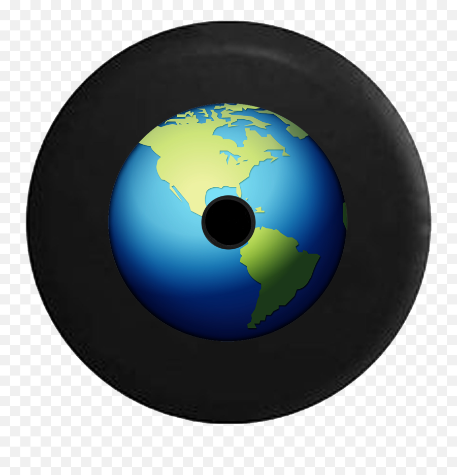 Earth Globe Rv Camper Spare Tire Cover - Circle Png,Earth Emoji Png