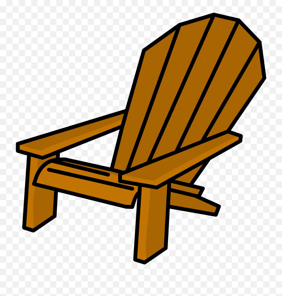 Wooden Beach Chair Clipart - Wood Beach Chair Clipart Png,Chair Clipart Png