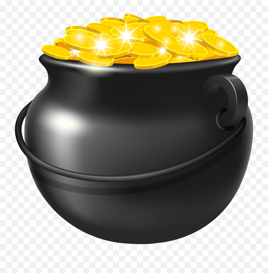 Pot Of Gold Rainbow Transparent Png - St Day Pot Of Gold Png,Pot Of Gold Png