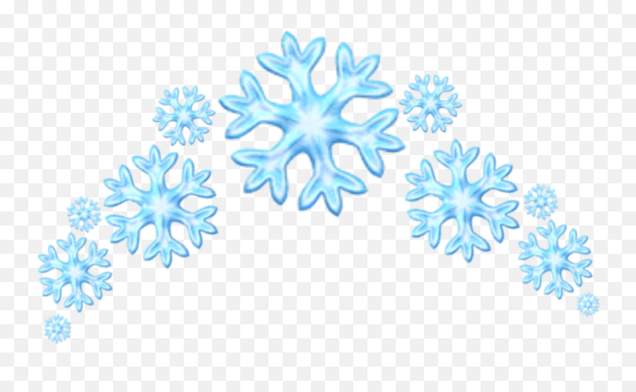 Emoji Blue Crown Snowflakes Winter - Snowflake Emoji Png,Snowflake Emoji Png