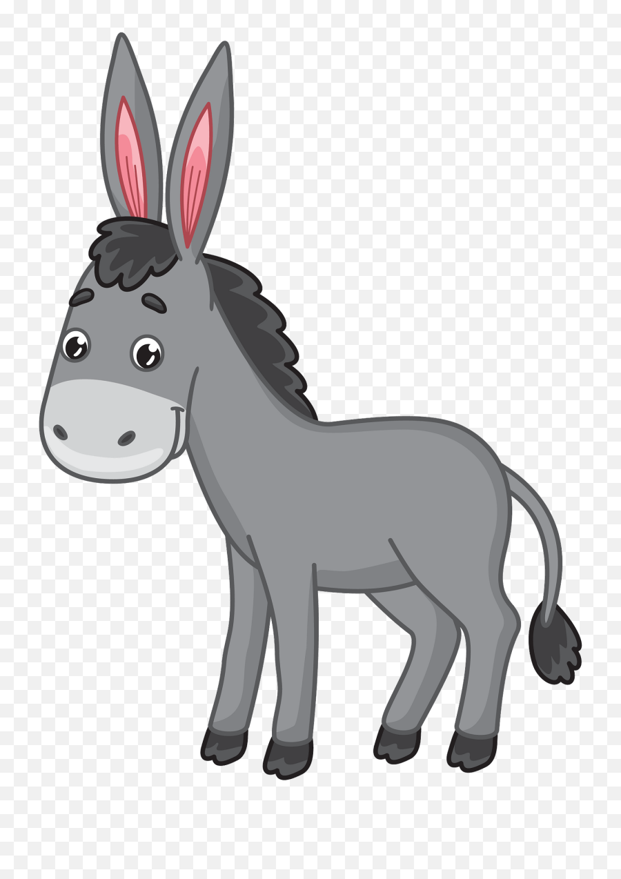 Donkey Clipart Free Download Transparent Png Creazilla - Clipart Image Of Donkey,Cartoon Animal Png