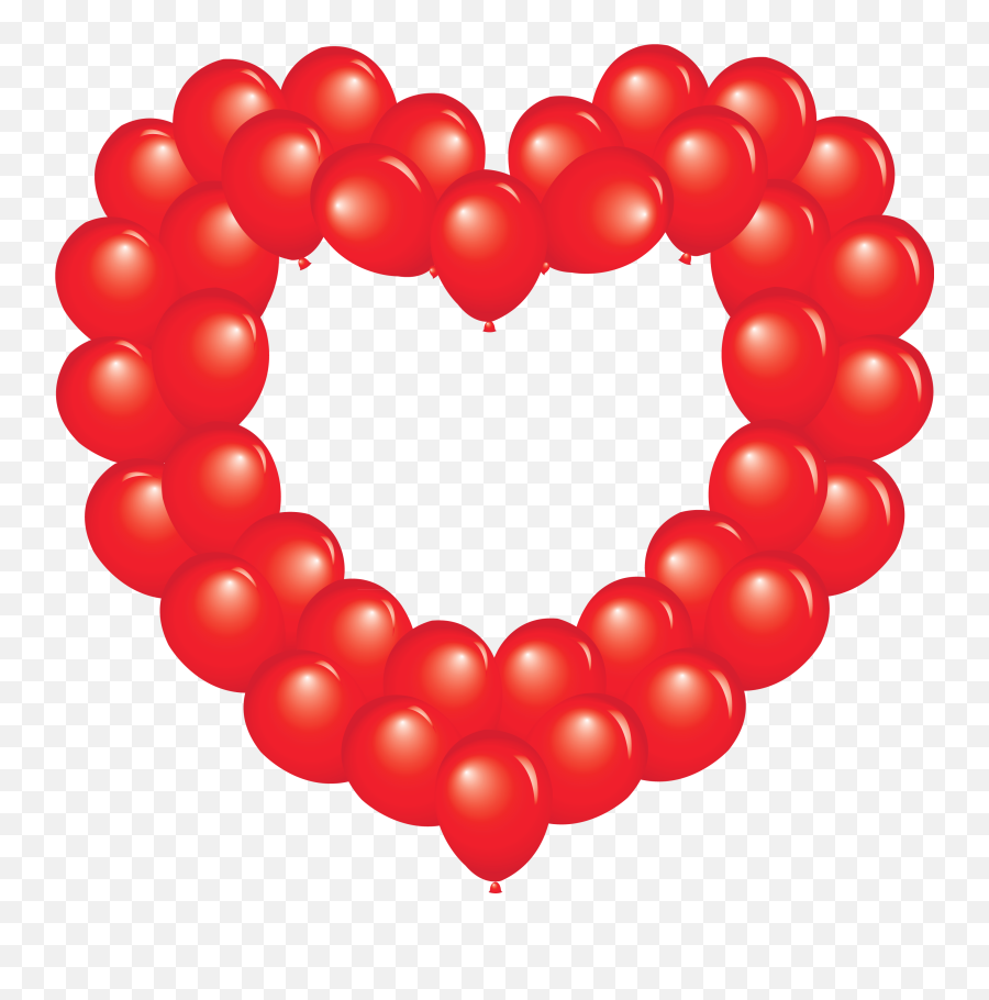 Red Heart Balloon Clipart - Transparent Birthday Red Balloons Png,Red Balloon Transparent Background