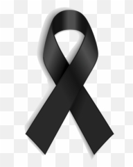 Black Ribbon Awareness Mourning White - Ribbon Rip Symbol png