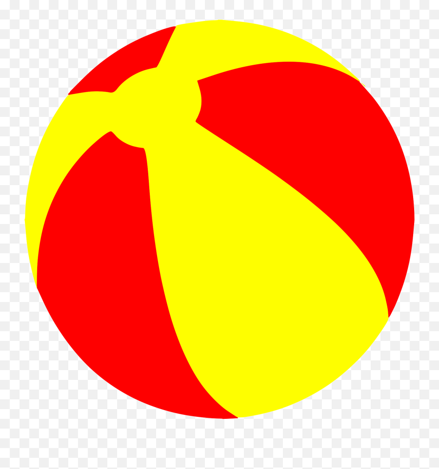 Strandball Beachball Ball Bright Red And Yellow Svg Vector - Pink Beach Ball Small Png,Beach Ball Clipart Png