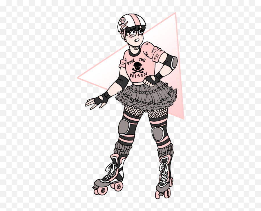 Roller Skates Shoe Uniform Headgear - Roller Derby Png Roller Skate Donut Wheels Cartoon,Roller Skate Png