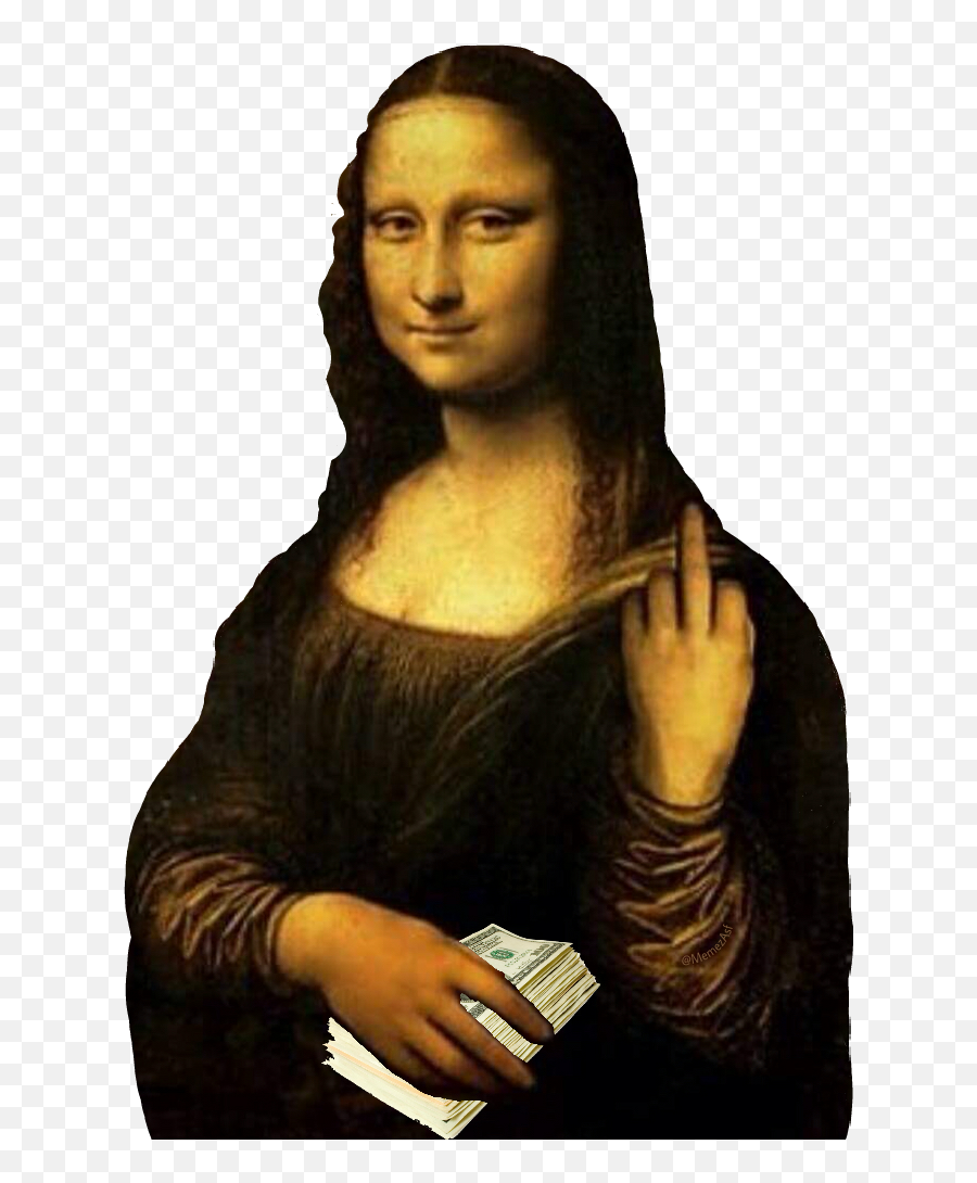 Monalisa Money Cash Hundreds Boss Woman Instagram - Leonardo Da Vinci Mona Lisa Png,Finger Transparent