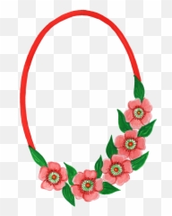 Sharingan - 10 Watercolor Oval Frame With Flowers Png Floral