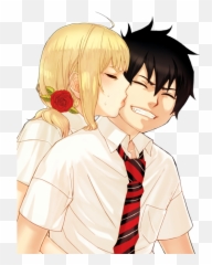 Okumura Rin And Moriyama Shiemi No - Rin Okumura E Shiemi Png,Rin Okumura Transparent
