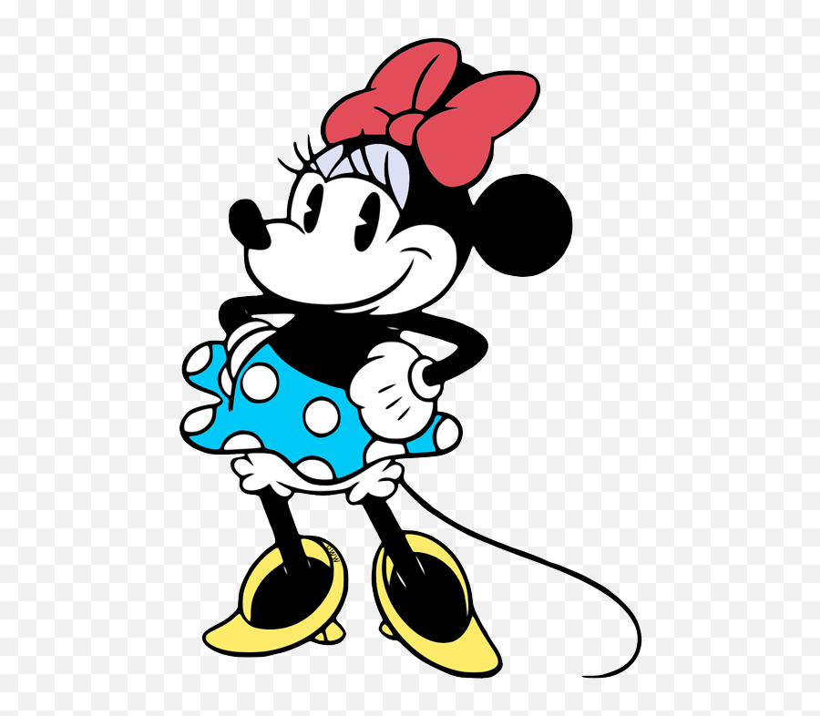 Classic Minnie Mouse Clip Art - Cartoon Classic Minnie Mouse Png,Minnie Mouse Face Png